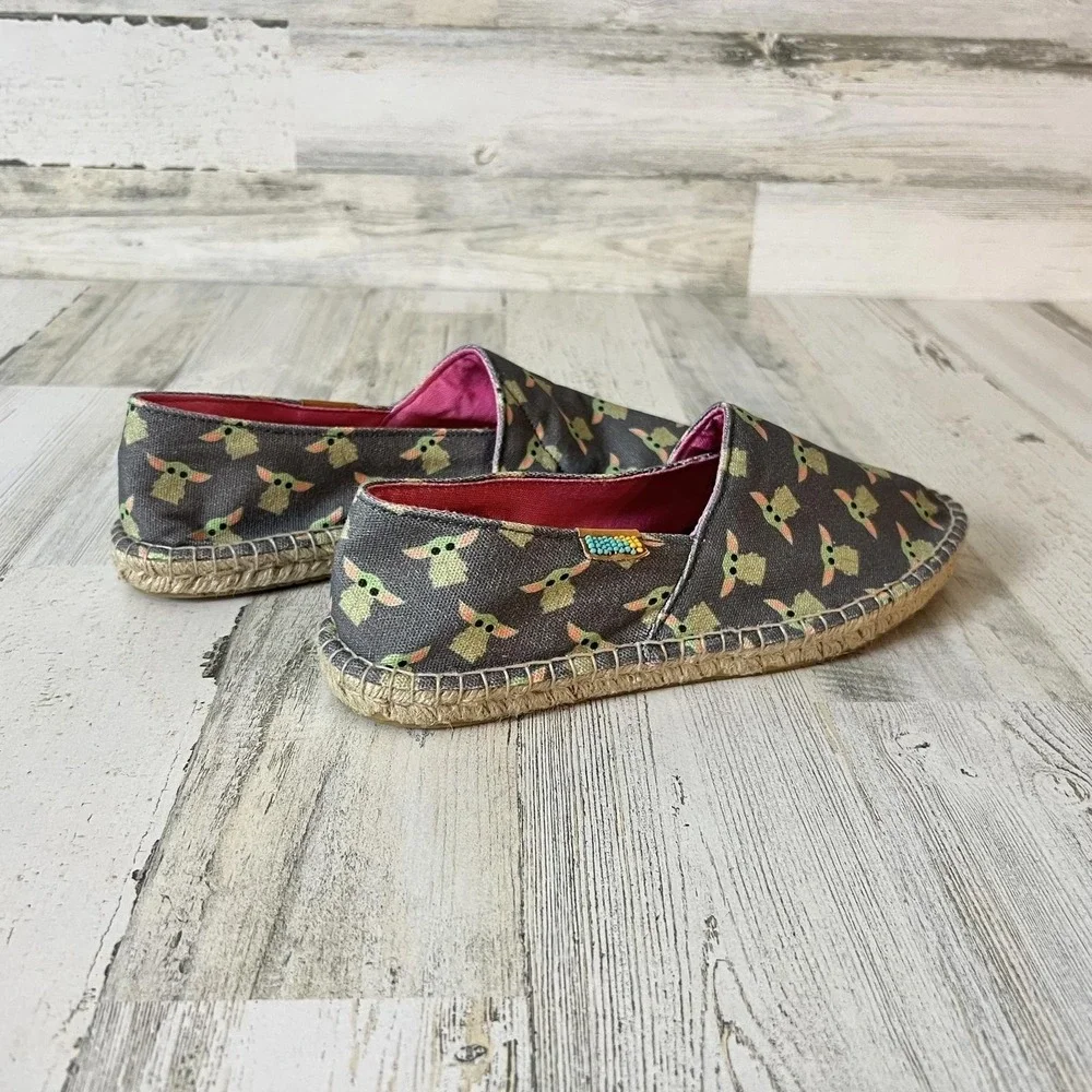 Star Wars Grogu Baby Yoda Women's Espadrilles Ubuntu Slip-On Shoes Size 9.5W